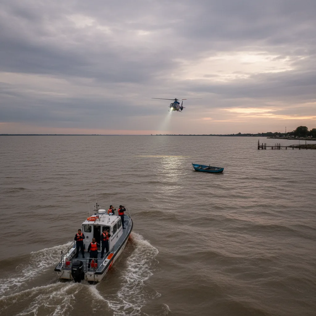 Desaparecieron dos pescadores en el Río de la Plata en Villa Domínico