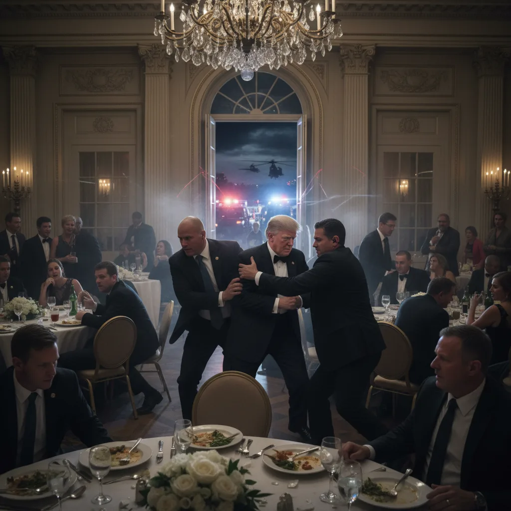 Evacuaron a Trump durante la cena de corresponsales en la Casa Blanca